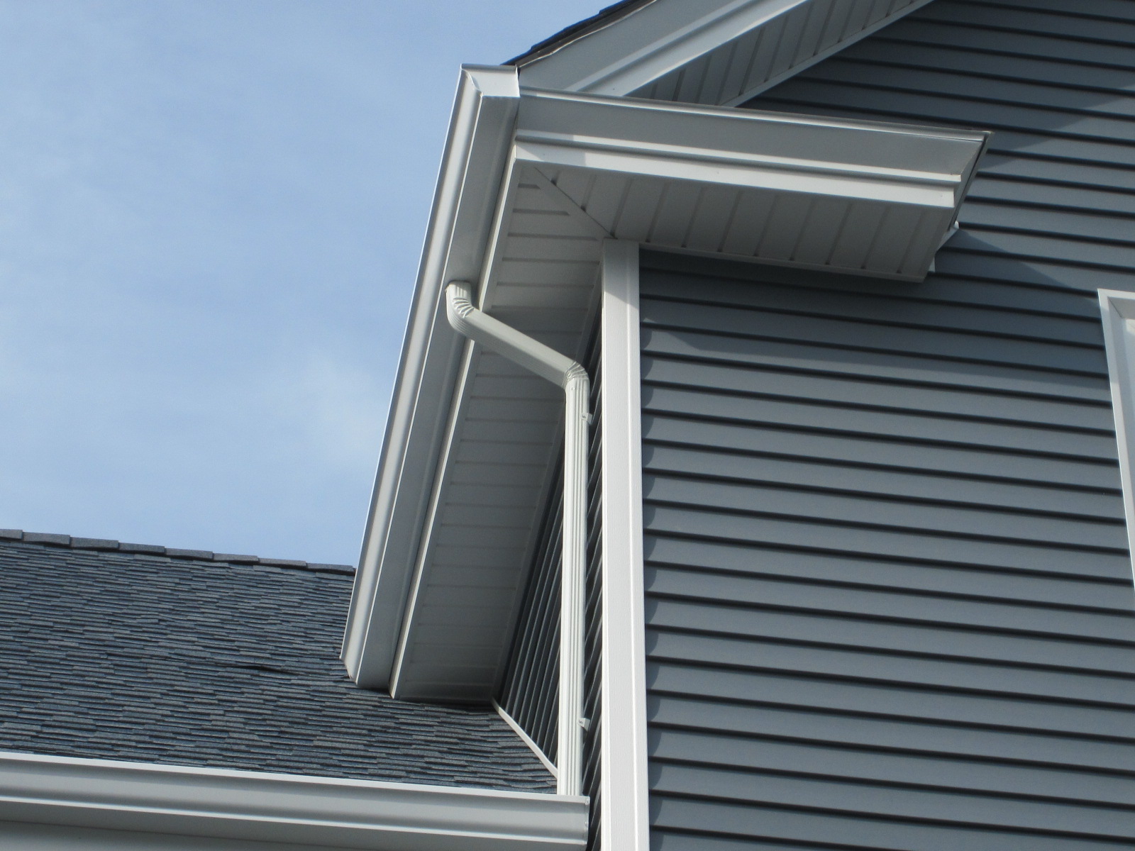 Gutters on a home