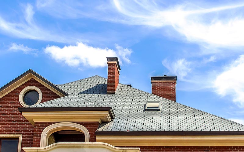 Low price affordable metal roof on a home