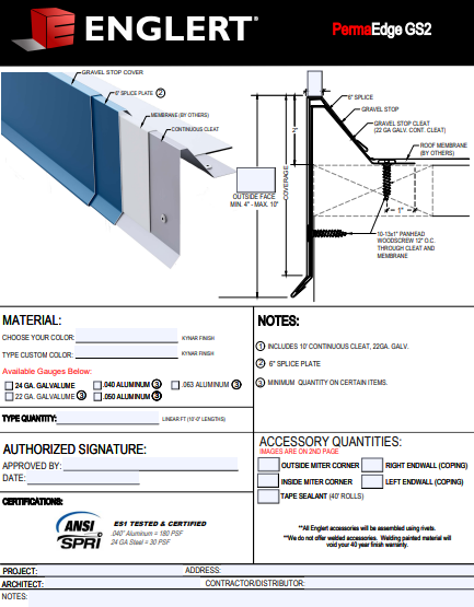 PermaEdge GS 2 Order Form