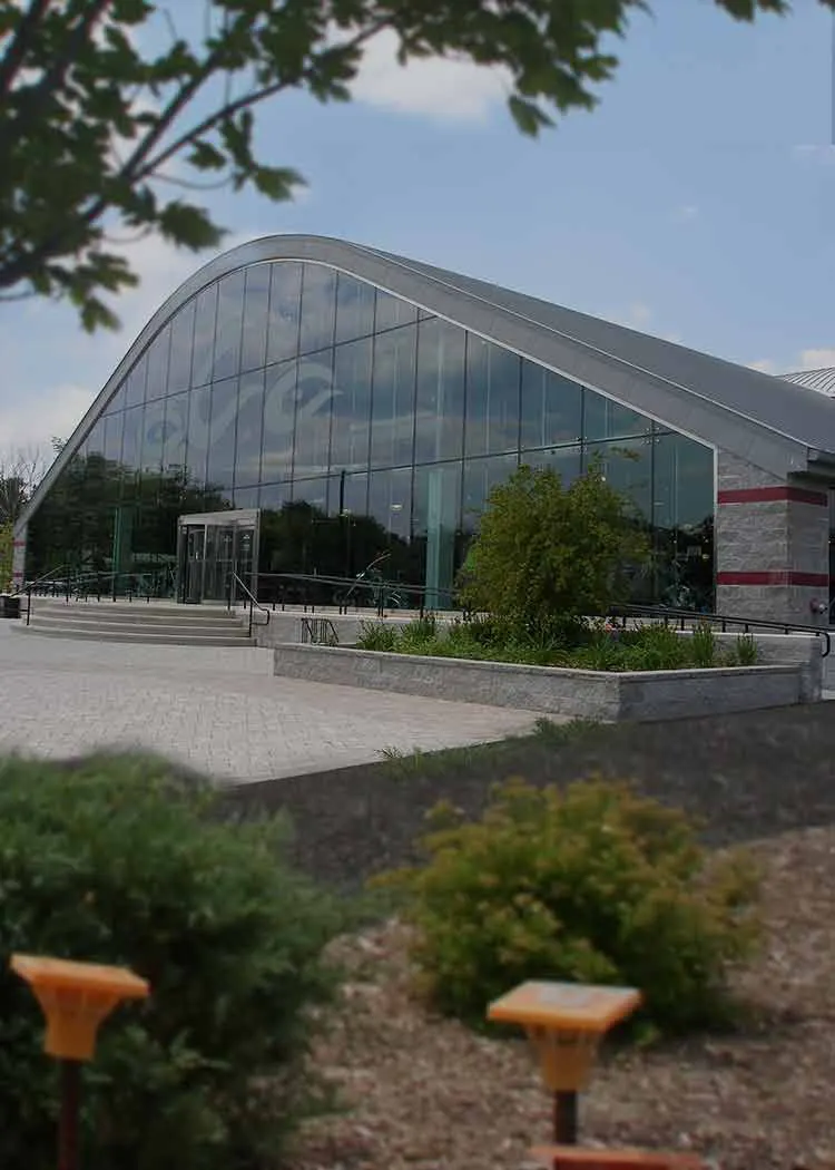 gutter and metal roof system shown on a building
